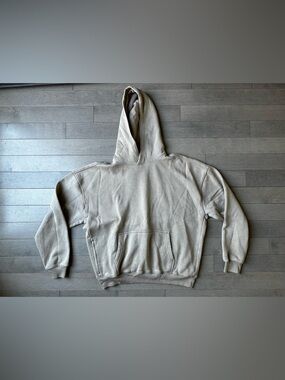 Men’s Holster Taupe Hooded Hoodie Pullover Streetwear Boxy Fit Sweatshirt Size L